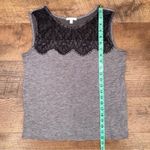 Soprano  Gray Lace Trim Sleeveless Top Made in USA Photo 7