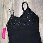 Terez NWT  Corset Crop Top Athletic Bra Tank Black Rainbow Gemstone Size XXS Photo 1