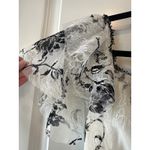 Marchesa Notte Off Shoulder Floral Lace Tiered Dress Size 4 Black Photo 6