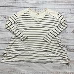 Free People  striped thermal waffle knit long sleeved top size medium Photo 0