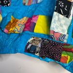 Nativewear Designs Vintage Patchwork Quilt Slouchy Bomber Jacket womens XL Blue Photo 5