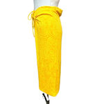 ZARA Orange Abstract Printed Cutout Tie Waist Midi Skirt Size Medium Photo 4