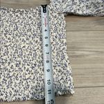 Reformation Pinto Long Sleeve Blouse, white/blue floral print Photo 7