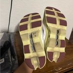 On Running Sneakers in Cream and Maroon with Yellow Soles Red Size 9.5 Photo 6
