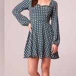 Band of Gypsies Band of the Free Womens Genevieve Teal Diamond Long Sleeve Mini Dress Photo 0