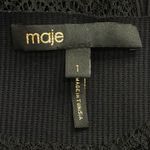 Maje  Lysea Mixed Media Long Sleeve Top Gothic Fairygoth Rocker Party Size 1 (S) Photo 5