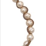 Pearl‎ and gold rope wrap necklace White Photo 1