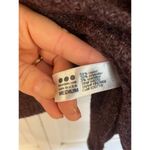 Three Dots  purple waffled puff sleeve funnel neck sweater Photo 2