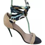 Donald Pliner Neutral Black Multi Couture Silk Fabric Ankle Tie Shoe $310 NWT Size 7.5 Photo 1