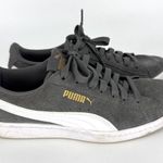 Puma Low Top Lace Up Suede Sneakers Grey White Women's Size 6.5 Photo 0