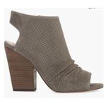 Vince Camuto  Kentvi Perforated Leather Greystone Peep Toe Heeled Ankle Bootie, 8 Photo 1