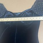 Elegant Black Bodycon Dress with Sweetheart Neckline and Bishop Sleeves Size L Photo 8