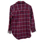 Madewell Size XS Button Up Long-Sleeve Shirt Red Blue White Plaid Classic FLAWED Photo 1