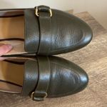 Talbots Dark Green Leather Slip On Loafer Shoes Women’s Sz 9 Gold Accent Office Photo 8