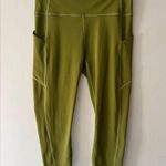 Fabletics Buttery Soft 7/8 Leggings Pureluxe Solid Army Green With Pockets Photo 0