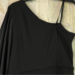 Adrianna Papell Size 8 Black 1 Arm Shoulder Long Sleeve Scarf Wide Leg J… Photo 11