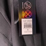 Kay Unger NWT  Scuba Shorts Solid Black Silver Button Front Pockets Belt Loops Photo 7