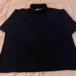 Tweeds navy 100% cotton minimalist contemporary casual turtleneck top, size XL Blue Photo 11