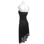 My Michelle Vintage 90’s  Black Strapless Layered Mesh Asymmetric Dress Size S Photo 1