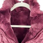 Nicole Miller Reversible Quilted Faux Fur Vest Wine Size Medium NWT Photo 4