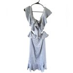 Show Me Your Mumu NEW Zoey Dress in Steel Blue Satin Photo 4