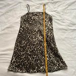 Vintage Gillian O’Malley Black brown leopard print slip dress spaghetti straps Photo 5