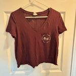 VS PINK cropped v neck t shirt Purple Photo 0
