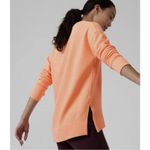 Athleta  Coaster Luxe Waffle Bright Peach Pullover Sweatshirt Photo 3