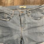 Levi's ' Women's Denim Jean Shorts Size 31 Mid Length Zip Fly Cuffed Light Wash Photo 1