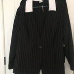 Studio 1940 2 Piece Women's Plus Size 26 Pinstripe Set Skirt Blazer Jacket Photo 0
