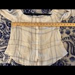 Rails  S Lauren White Coin Plaid Off-Shoulder Shirt Photo 1