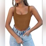 REORIA Women's Summer Square Neck Sleeveless Trendy Corset Crop Tank Tops Photo 2