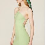 Jonathan Simkhai Tabitha Compact Rib Halter Tie Mini Dress in Pear Green Size M Photo 11