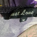 Just Love Beautiful tropical floral print smocked strapless maxi dress size medium Photo 3