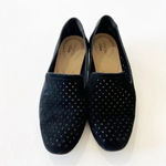 Clarks Juliet Hayes Black Suede Perforated Loafers Women’s Size 7 Casual Style Photo 11