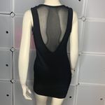 Foreign Exchange  Black BodyCon Mini Dress W/Sheer Panels Size Small Photo 4