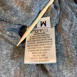 C&C California  Heather Gray Long Sleeve Deep V Mini‎ Dress M Boho Loungewear Photo 6