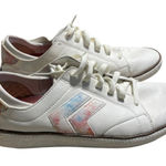 Dr. Scholl's Lace Up Leather Sneakers Women's 10M White Pastel Shoes Comfort Size 10 Photo 0