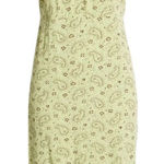 BP  XS Green Floral Madi Dress Adjustable Straps & Waist Tie  Y2K boho Photo 0