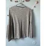 Velvet by Graham & Spencer Zabrina Textured Pink & Gray Stripe Bell Sleeve Top Photo 6