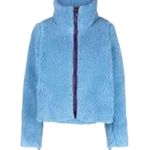 Super Soft Plush Teddy Jacket in Blue Size Medium Photo 2