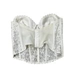 Frederick's of Hollywood Vintage  Bustier Corset White Lace Lingerie Size 38DD Photo 6