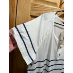 Bloomchic Striped Print Raglan Sleeve Button Up T-shirt Size 18/20 2X NWT Photo 2