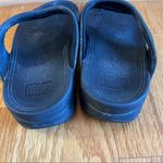 FitFlop Sandal Women 7 Lulu Black Shimmer Suede Thong Walking Toning EUC Photo 5