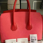 Bally Sommet Satchel Top Handle Medium Size Handbag In Beautiful Orange/pink. Pink Photo 12