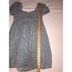 American Eagle Baby Doll Dress Size S Ditzy Blue Floral White Short Sleeve Boho Photo 5