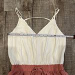 Main Strip NWT Colorblock Romper M White & Coral Pink V-Neck Spaghetti Strap Photo 1