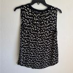 Loft Black White Cherry Print V-Neck Sleeveless Tank Blouse Womens S Careerwear Photo 4
