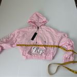 LF The Brand NWT Pink Cropped Windbreaker Hoodie, S Photo 8