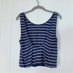 Lulus Lulu’s Boardwalk Babe Blue & White Striped Tank S Photo 3
